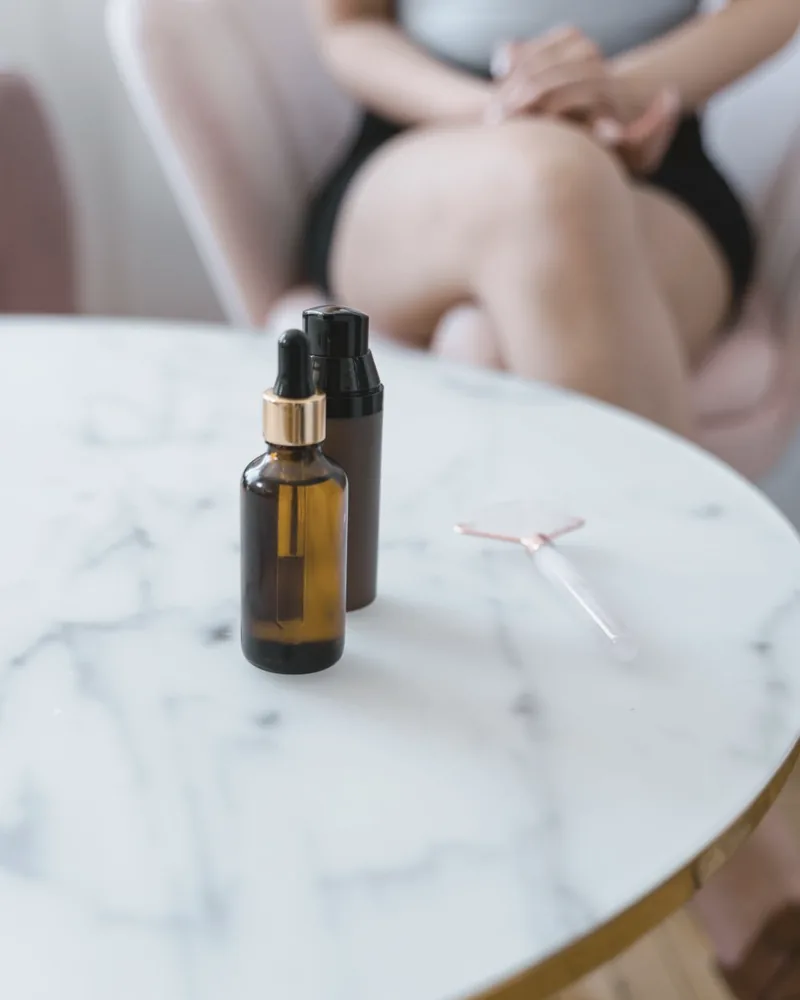 Skincare serum selected for an at-home routine